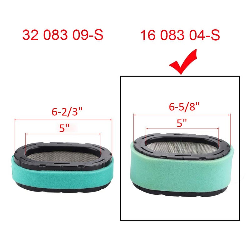 Savior 16-083-04-S Air Filter 16-083-05-S Pre Cleaner 52-050-02-S Oil Filter for Kohler 16 083 04S 1608304-S EZT715 EZT725 EZT740 KT610 KT620 KT715 KT725 KT730 ZT720 Kohler 7000 Series Air Filter - Image 2